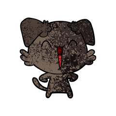 happy little dog cartoon