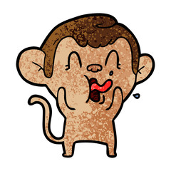 crazy cartoon monkey