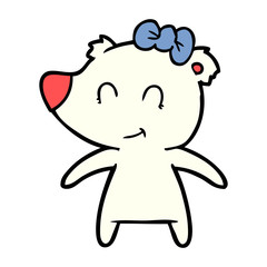 happy polar bear cartoon