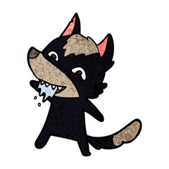 cartoon hungry wolf