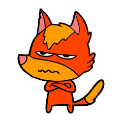 angry fox cartoon character