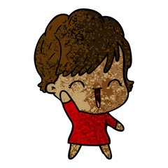 cartoon laughing woman