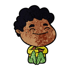 cartoon friendly man