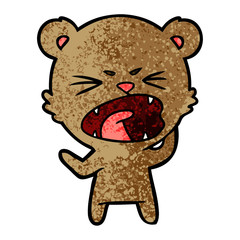 angry cartoon bear shouting