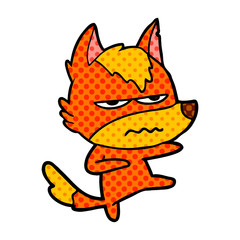 angry fox cartoon character