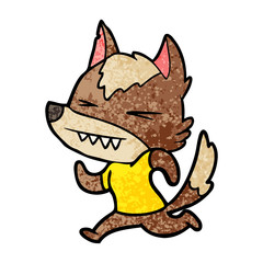 angry wolf cartoon