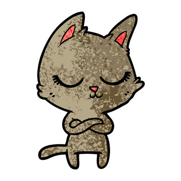 calm cartoon cat