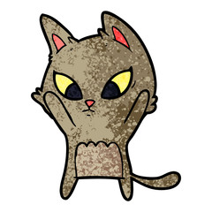 confused cartoon cat