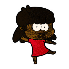 cartoon smiling woman