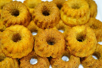 Mini Bundt cakes Gugelhupf Marmor marble cakes in a German bakery