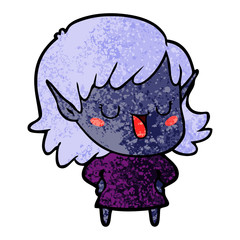 cartoon elf girl