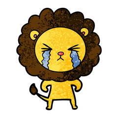 cartoon crying lion