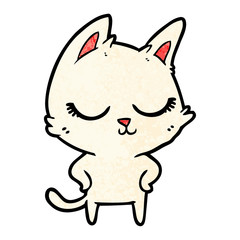 calm cartoon cat