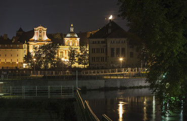 Fototapeta premium Wroclaw by night, Poland