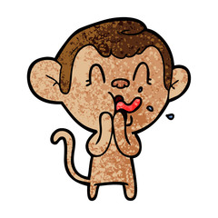 Obraz na płótnie Canvas crazy cartoon monkey