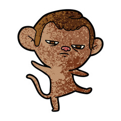 cartoon annoyed monkey