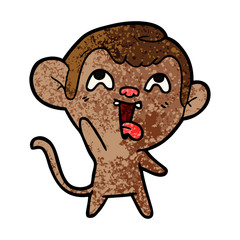 crazy cartoon monkey
