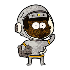 happy astronaut cartoon