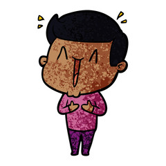 Obraz premium cartoon happy man