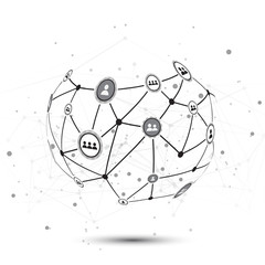 Social Network Vector Design Concept Illustration
