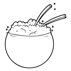 cartoon bowl of rice