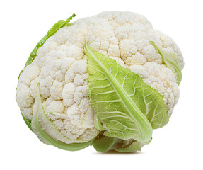 Cauliflower isolated on white background, clipping path