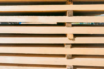 Building materials for sale outside on the basis of the building