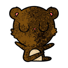 peaceful cartoon bear