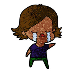 cartoon girl crying