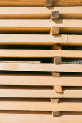 Building materials for sale outside on the basis of the building