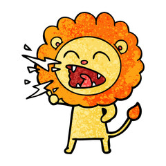 cartoon roaring lion