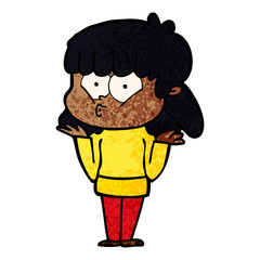 cartoon whistling girl