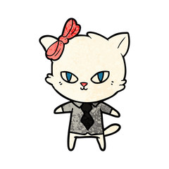 cute cartoon cat boss