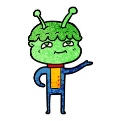 friendly cartoon spaceman
