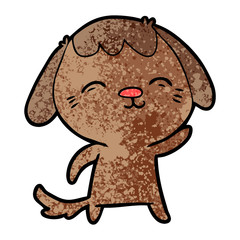 happy cartoon dog