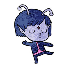 cartoon alien girl