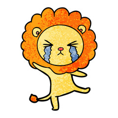 cartoon crying lion