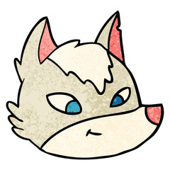 cartoon wolf face