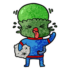 weird cartoon alien