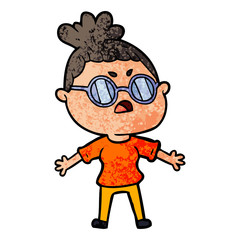 cartoon annoyed woman