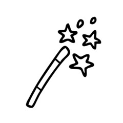 cartoon magic wand