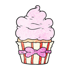cartoon fancy cupcake
