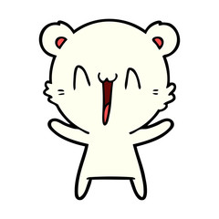 happy polar bear cartoon
