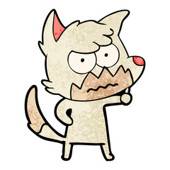 cartoon annoyed fox