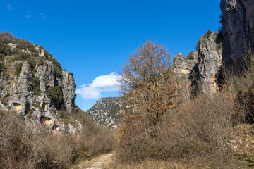Amazing landscape of Vikos gorge and Pindus Mountains, Zagori, Epirus, Greece
