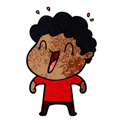 cartoon happy man