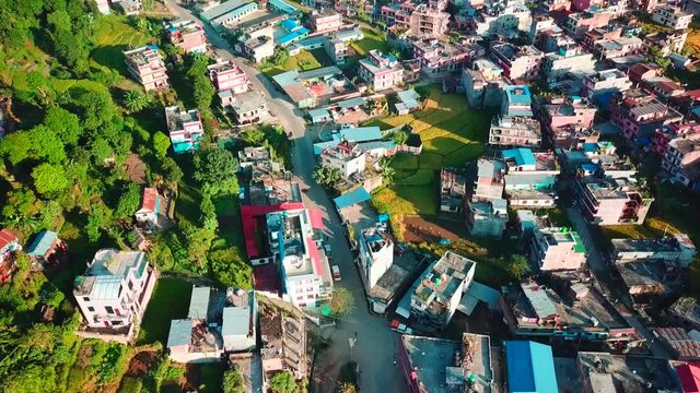 Himalayan mountain in Besisahar, Nepal - October 19, 2017