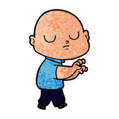 cartoon bald man