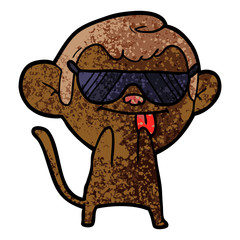 funny cartoon monkey wearing shades