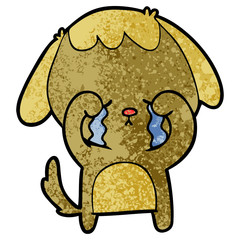 Obraz premium cartoon crying dog